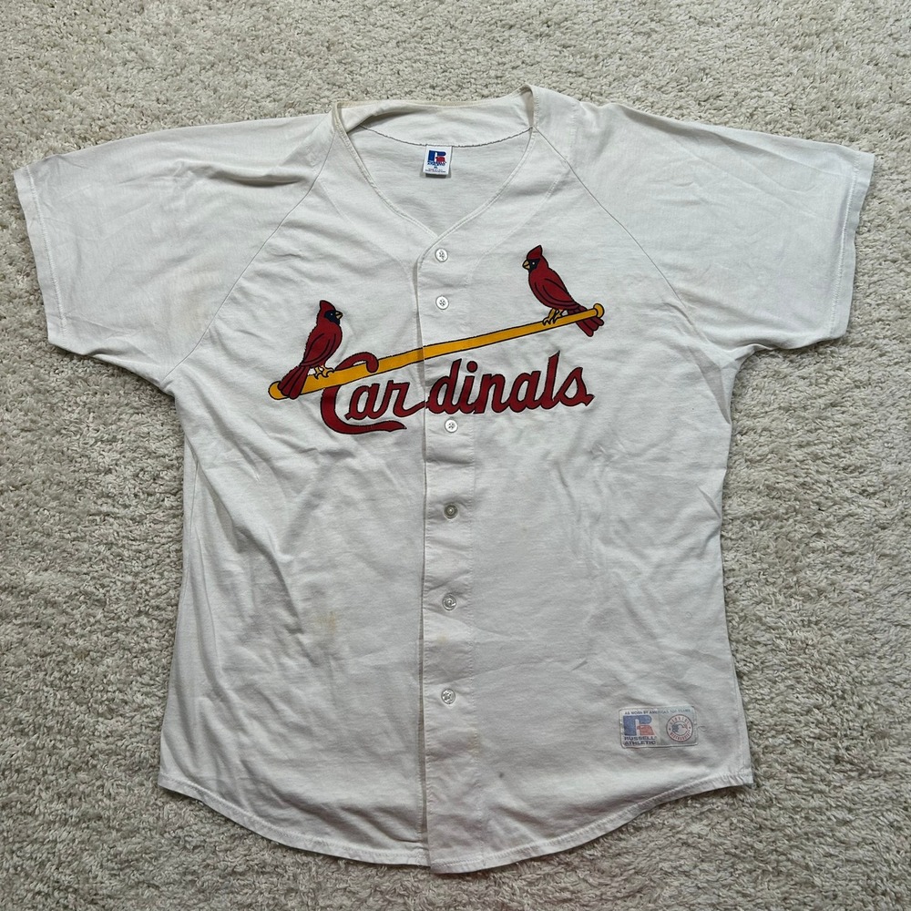 Vintage Russell Athletic St. Louis Cardinals Ron Gant 5 Jersey XL White MLB 90s
